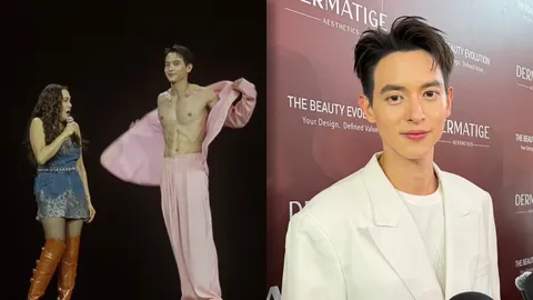 “เจมส์”ทำตามสัญญาโชว์ซิกแพ็กบนเวที “ใหม่ เจริญปุระ”หลังเคยรับปากเอาไว้เมื่อ 8 ปีก่อน 