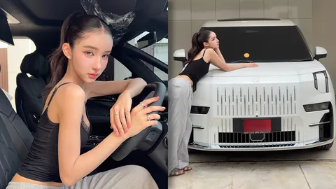 โยชิ รินรดา ถอยรถตู้ป้ายแดงคันใหม่ สวยทั้งคนทั้งรถจนโฟกัสไม่ถูก