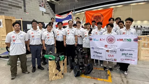 เยาวชนไทยสุดเจ๋ง ทีมหุ่นยนต์กู้ภัย "iRAP Robot" มจพ. คว้าอันดับ 4 ของโลกมาครอง