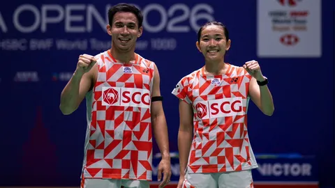 “บาส-เฟม” ย้ำชัยคู่ไต้หวัน หนที่ 8 ลิ่วรอบก่อนรองฯ “ไชน่า โอเพ่น 2026”