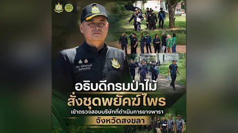 อธิบดีกรมป่าไม้ สั่งชุดพยัคฆ์ไพร เข้าตรวจสอบบริษัทที่ดำเนินการยางพารา จังหวัดสงขลา