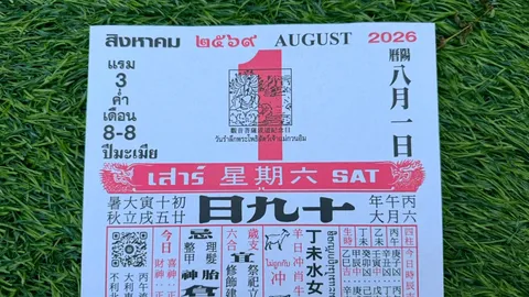 มาแล้ว หวยปฏิทินจีน 1/8/69 คอหวยตามส่องแนวทาง "เลขดังงวดนี้" ไปลุ้นโชค