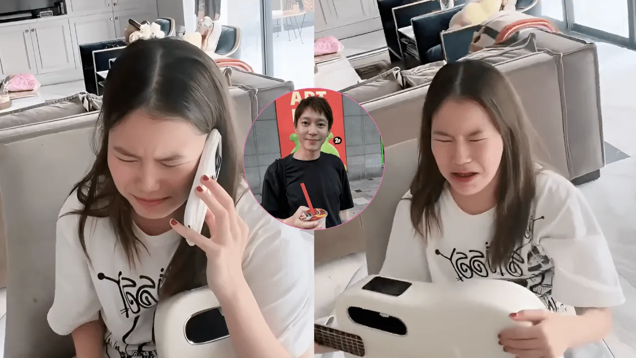 "ณิริน" ลูก "หนิง ปณิตา" ร้องไห้ผ่านไลฟ์ไม่อยากหน้าเหมือนพ่อ