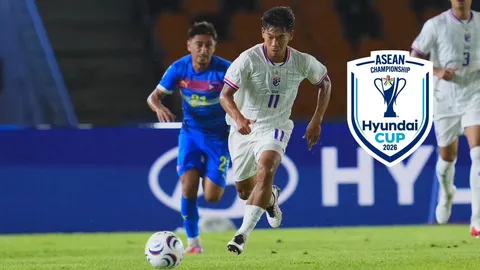 ผลบอลสด ทีมชาติไทย บุกชนะ ฟิลิปปินส์ 1-0 ชิงแชมป์ "อาเซียน คัพ 2026" รอบแบ่งกลุ่ม กลุ่มบี นัดที่ 3