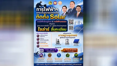 PEA และ MEA เปิดรับขึ้นทะเบียนผู้ประกอบการติดตั้งระบบ และผู้ประกอบการจำหน่ายผลิตภัณฑ์ Solar