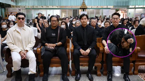 ชมภาพ แอนดี้-เต๋า-หยวน-โอ๊ค มาครบทีม ร่วมส่ง เต้ ดราก้อนไฟว์ เป็นครั้งสุดท้าย