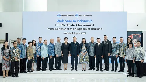 ธนาคารเพอร์มาตา อินโดนีเซีย ในเครือธนาคารกรุงเทพ ต้อนรับนายกรัฐมนตรีและคณะ 