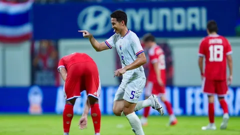 ผลบอลสด "ทีมชาติไทย" บุกถล่ม "สิงคโปร์" 3-1 ฟุตบอลชิงแชมป์ "อาเซียน คัพ 2026" รอบรองชนะเลิศ นัดแรก