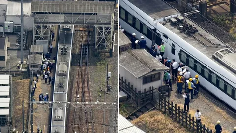 รถไฟด่วนชน 4 คนงานเสียชีวิต ขณะถอนวัชพืช ที่สถานีชิน-คานุมะ ใกล้โตเกียว