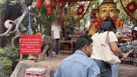 หนุ่มได้โชคหลักแสน ถวายประทัด 1 หมื่นนัดแก้บน "กุมารทองเจ้าสัวเฮง" ขอเลขเด็ดลุ้นต่อ