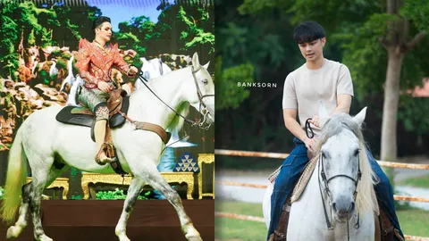 แบงค์ ศรราม จัดหนักคืนกำไรคนดูขี่ม้าโชว์บนเวทีลิเกงานไหว้ครู 