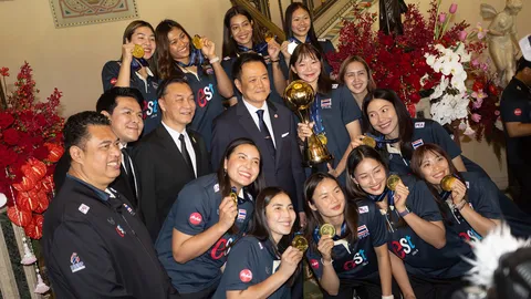 นักตบสาวไทย รับทรัพย์ 24.7 ล้าน หลังเป็นแชมป์เอเชีย ได้ตั๋วไปโอลิมปิก 2028 อนุทิน เปิดทำเนียบยินดี