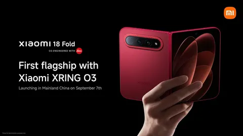 เผยโฉมแรก Xiaomi 18 Fold มือถือจอพับทรง "พาสปอร์ต" มาพร้อมชิป XRING O3