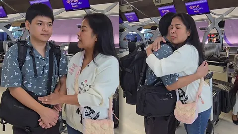 “ตั๊ก ศิริพร” กลั้นน้ำตาต้องห่างลูกชาย ส่ง “น้องภู” ไปเรียนต่อปริญญาโทที่ประเทศอังกฤษ
