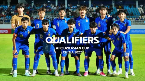 สรุปตารางคะแนนฟุตบอลชิงแชมป์เอเชีย U20 รอบคัดเลือก กลุ่ม F ได้ 2 ทีมเข้ารอบแล้ว