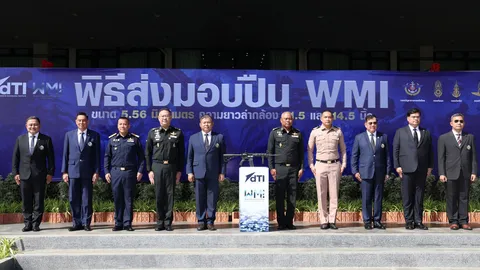 สถาบันเทคโนโลยีป้องกันประเทศ จัดพิธีส่งมอบปืนเล็กสั้น 5.56 มม. ให้ 4 เหล่าทัพ