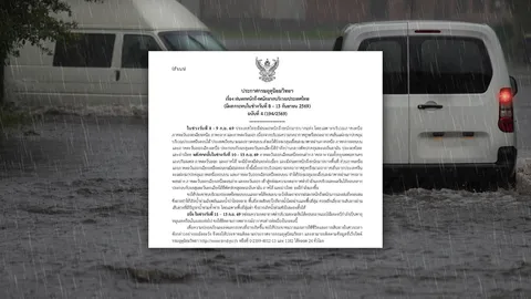 เตือนฉบับ 4 เช็กจังหวัด "ฝนตกหนักถึงหนักมาก" อาจเกิดน้ำท่วมฉับพลัน-น้ำป่าไหลหลาก