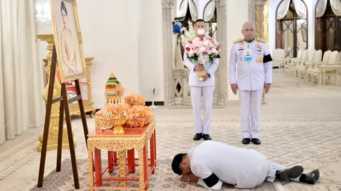 ประมวลภาพ “อนุทิน” กราบพระฉายาลักษณ์ “เจ้าฟ้าสิริวัณณวรีฯ” รับแจกันดอกไม้พระราชทานวันเกิด