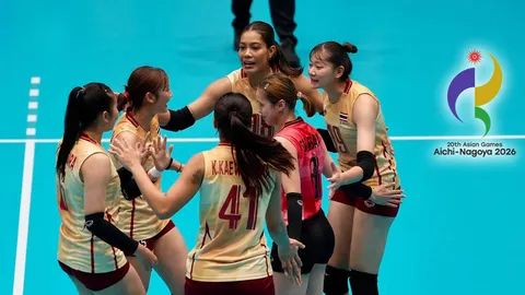 โปรแกรมวอลเลย์บอลหญิงเอเชียนเกมส์ 2026 วันนี้ 16 ก.ย. 69 ไทยแข่งนัดแรก เผยช่องทางชมสดทุกคู่