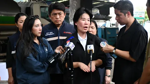 “ฐิติภัสร์” เผยพบจุดรั่วท่อส่งน้ำมันพระราม 3 ใต้ปลอกครอบท่อแล้ว เจอแผลยาว 6.6 ซม.