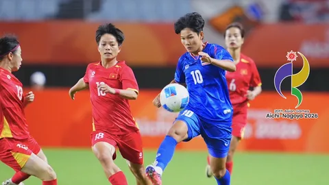 ผลบอลสด ฟุตบอลหญิงทีมชาติไทย พบ เวียดนาม ฟุตบอลหญิง “เอเชียนเกมส์ 2026”