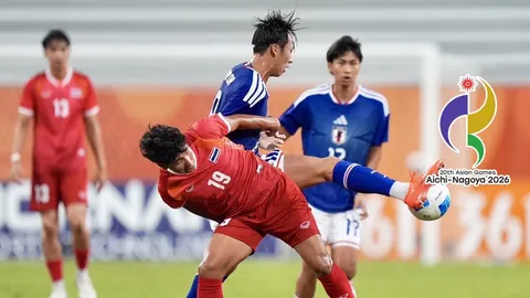 ผลบอลสด ทีมชาติไทย แพ้ ญี่ปุ่น ฟุตบอลชาย "เอเชียนเกมส์ 2026" รอบแบ่งกลุ่ม กลุ่มเอ นัดที่ 3
