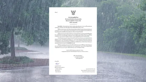 อุตุฯ เตือนฝนตกหนักมาก ฉบับ 7 เช็กรายชื่อจังหวัดเสี่ยง เฝ้าระวังน้ำท่วมฉับพลัน