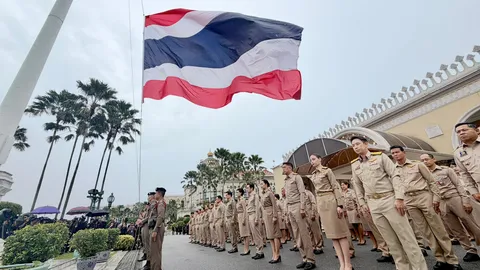 นายกฯ ร่วมกิจกรรมเคารพธงชาติ เนื่องในวันพระราชทานธงชาติไทย ประจำปี 2569