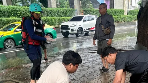 สลดอีกไฟรั่วช็อตหญิงวัย 54 ปี เสียชีวิตบริเวณป้ายรถเมล์ริมถนนวิภาวดีรังสิต