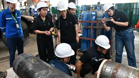 “โอ๋ สุดซอย” ลงพื้นที่กำกับซ่อมท่อน้ำมันรั่วพระราม 3 เร่ง Run Pig–ตรวจทดสอบคุณภาพท่อน้ำมัน