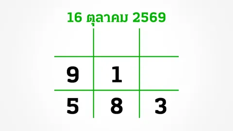 อีก 3 วันหวยออก งวดนี้สลากไม่สัญจร อย่าลืมส่อง "เลขเด็ดงวดนี้" 16/10/69
