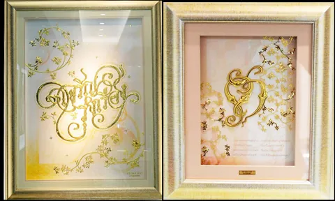 ของขวัญวันแม่ ลํ้าค่าอักษรวิจิตรมงคล บนแผ่นทอง