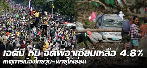 เอดีบี หั่น จีดีพีอาเซียนเหลือ 4.8% เหตุการเมืองไทยวุ่น-พายุไห่เยี่ยน