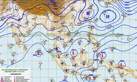 ทั่วไทย อากาศอุ่นขึ้น ขณะ'สงขลา'ลงไป มีคลื่นสูง 2ม. 
