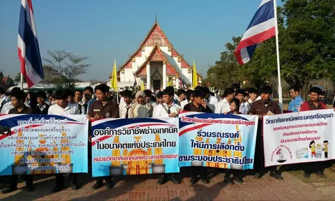 นักศึกษากรุงเก่า รวมพลังหนุนเลือกตั้ง