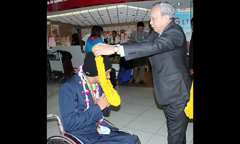 ต้อนรับอบอุ่นทัพกีฬาพิการ อัดฉีดยัดห่วง 1 ล้าน