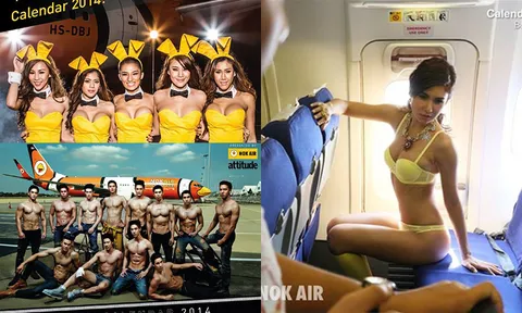 โชว์หวิว!ปั่นเสียว!นกแอร์ เสียหรือเสริม?ภาพลักษณ์ด้วยนู้ดหญิง!หนุ่มโป๊!