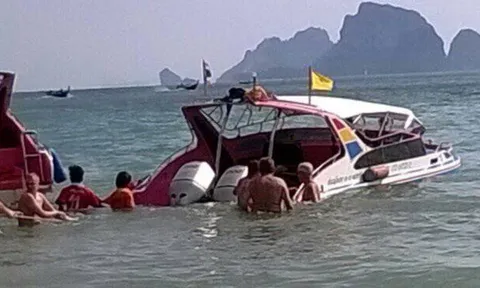 เร่งกู้สปีดโบ๊ตจมอ่าวนาง หวั่นกระทบจราจรทางน้ำ