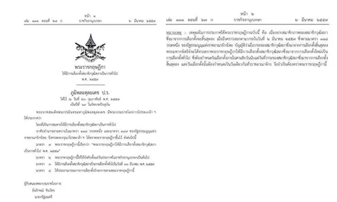 โปรดเกล้าฯ พ.ร.ฎ.เลือกตั้ง ส.ว. 30 มี.ค.