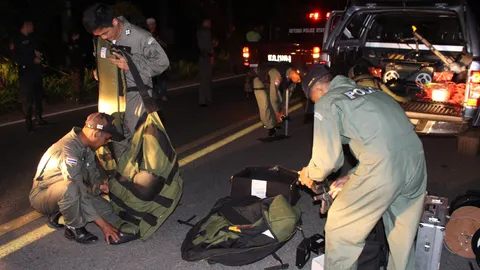 ฉก.ทพ.33-ตร. ซ้อมแผนเผชิญเหตุถนนสาย เบตง-ยะลา รับมือพวกป่วน