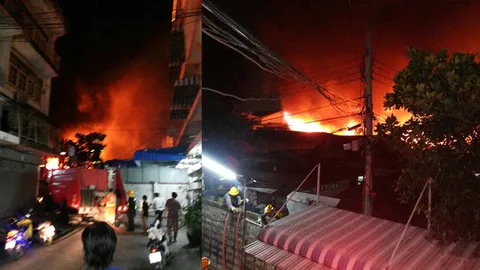 ระทึก! ไฟไหม้ชุมชนแออัดย่านสาธุประดิษฐ์ วอดกว่า 4 หลัง