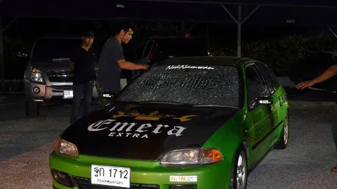 แก๊งรถแข่งถล่มอริ ยิงสนั่นสนามเจ็บ7