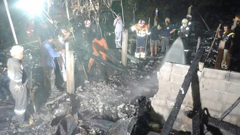 ไหม้บ้านพักครู คลอกยายวัย87