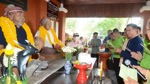 ฮือฮา! ร่างทรงกินเนื้อควายดิบ บวงสรวง'ผีปู่แสะย่าแสะ'