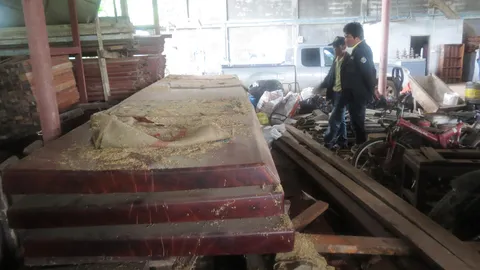 บุกค้นรังล่าตัว "ป.เป็ด" ขัดคำสั่ง คสช.-เจอซุกไม้ไว้เพียบ