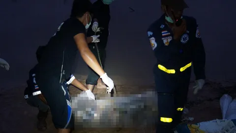 พบศพชายนิรนามใส่เสื้อว.เทคนิคศรีสะเกษถูกมัดคอลอยกลางลำห้วย