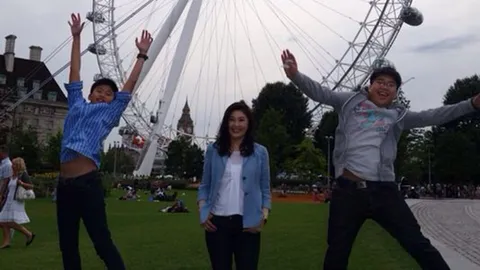 'ปู' พา 'น้องไปป์' เที่ยวลอนดอนอาย ชื่น! ก่อนบินต่อสหรัฐฯ