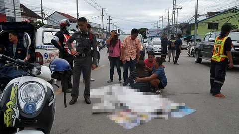 สาวซิ่ง 18 ล้อ ทับเละ นร.ป.6 สยองกลางสามแยก (ชมคลิป)