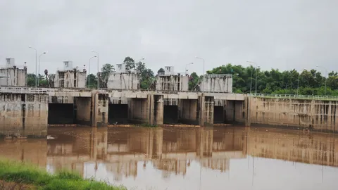 แจ้งเตือนแม่น้ำยมเขตสุโขทัยเพิ่มระดับหลังฝนตกหนัก  