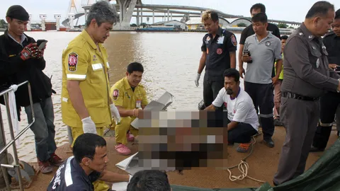 เจอแล้วศพผัว-เมียโดดสะพานกรุงเทพหลังเกิดเหตุ 2 วัน